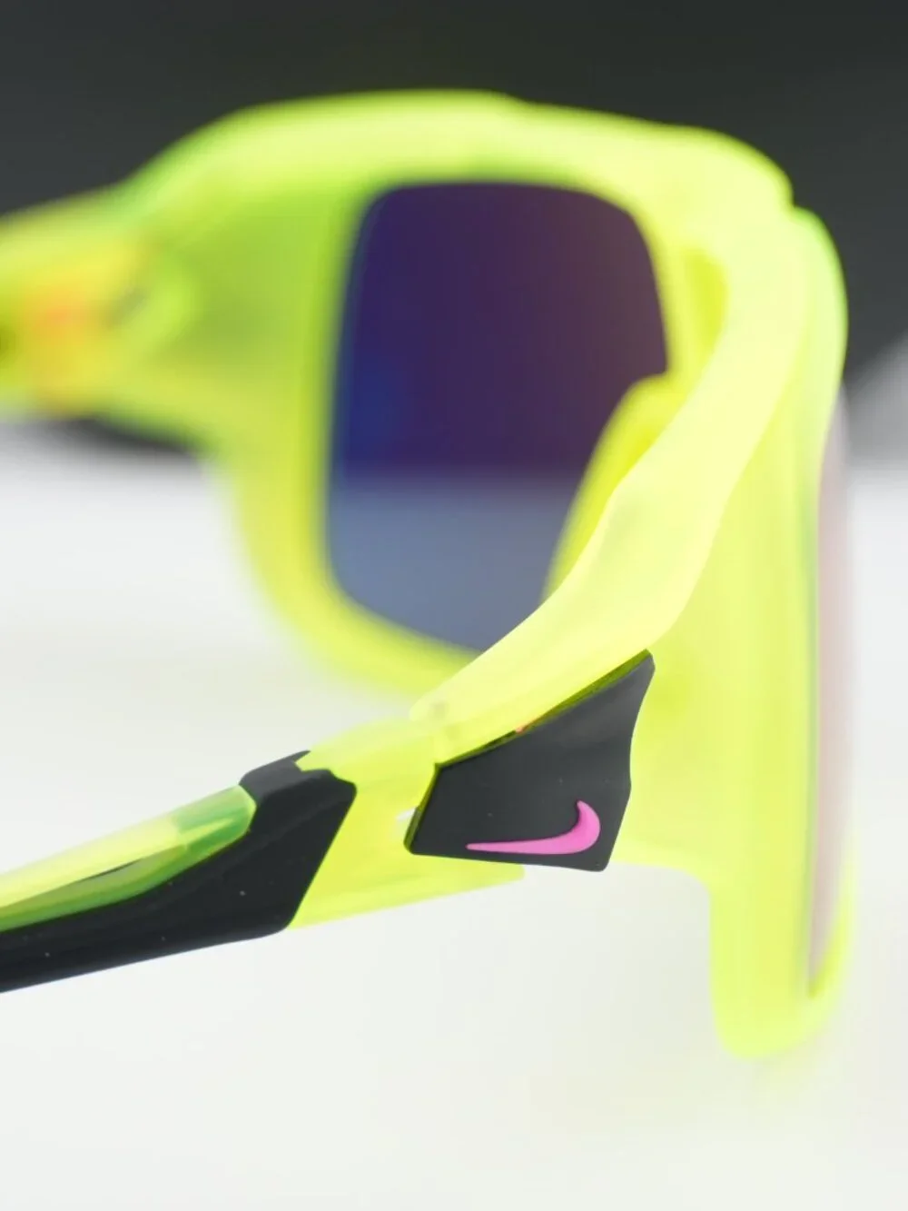 Nike FLYFREE SOAR EV24001 702 Square Sunglasses - Matte Volt